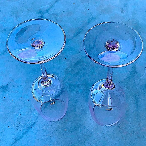 ONEIDA LIMITED EDITION CORDIAL CASHMER PINK 5 INCH CRYSTAL SET OF 2 NIB - Picture 6 of 7